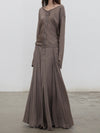Mutedance 25 Autumn/Winter Waisted Swing Skirt Plant-dyed Highly Handcrafted MD-MD25FW87-sand (MD25FW86)